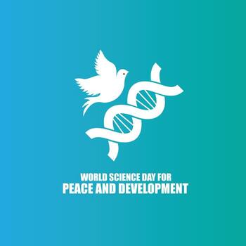 Vector illustration of World Science Day for Peace and Development. Simple and Elegant Design