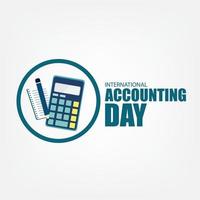 Vector Illustration of International Accounting Day. Simple and Elegant Design