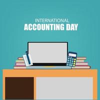 Vector Illustration of International Accounting Day. Simple and Elegant Design