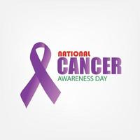 Vector illustration of National Cancer Awareness Day. Simple and Elegant Design