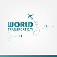 Vector Illustration of World Transport Day. Simple and Elegant Design