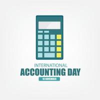 Vector Illustration of International Accounting Day. Simple and Elegant Design