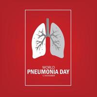 vector graphic of World Pneumonia Day good for World Pneumonia Day celebration. flat design. flyer design. flat illustration. Simple and elegant design