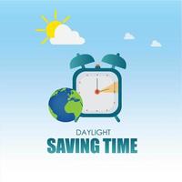 Vector Illustration Daylight Saving Time. Simple and Elegant Design