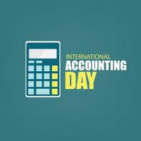 Vector Illustration of International Accounting Day. Simple and Elegant Design