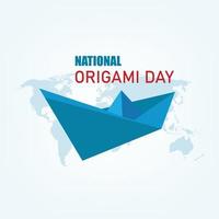 Vector Illustration of National Origami Day. Simple and Elegant Design