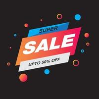 Gradient Super Sale banner design vector