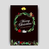 Poster vector illustration greeting seasons christmas day party