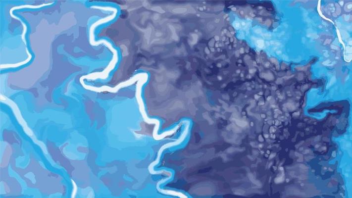 Dreamy Blue Marble Background Texture. Abstract Natural Marbling Stone Background