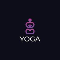 modern yoga logo design vector