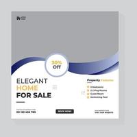 Real estate sale social media post banner template Vector