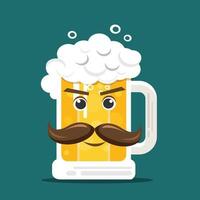 Vector Beer , Lager beer icon , Glass with beer isolated on background