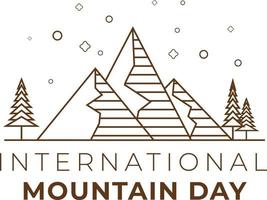 Illustration of three mountains for International Mountain Day vector