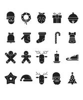 ilustración de icono sólido de navidad vector