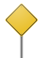 Blank yellow road sign png