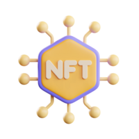 Nft Network 3d Illustration png