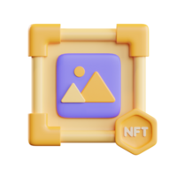 nft arte 3d illustrazione png