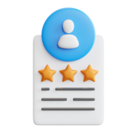 Customer Review 3d Illustration png