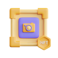 nft fotografi 3d illustration png