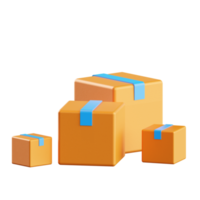 ilustração 3d de caixas de entrega png