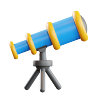 illustrazione 3d del telescopio png