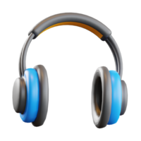 ilustración 3d de auriculares png