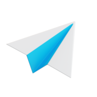 Papierflugzeug 3D-Darstellung png