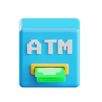 geldautomaat 3d illustratie png