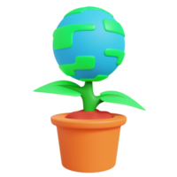 3D World Ecology Illustration png