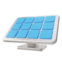 Ilustración de energía alternativa de panel solar 3d png