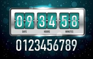 Digital countdown timer Royalty Free Vector Image