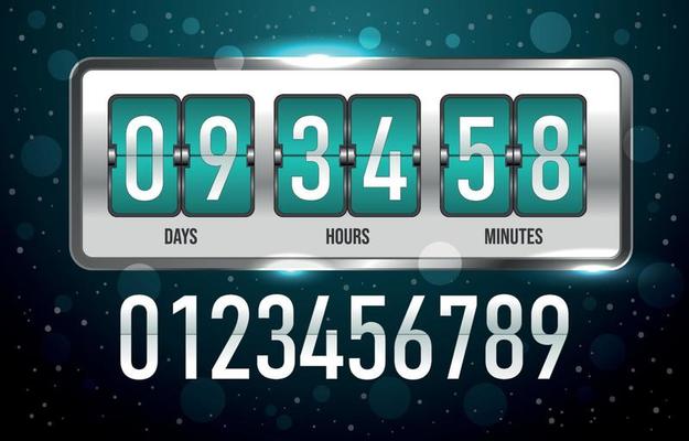 Countdown Digital Clock Template Set