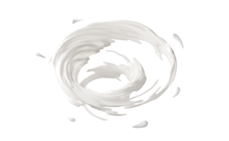 3d milk ripple whirlpool splash  isolated. 3d render illustration png