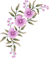 elegante arranjo de flores em aquarela png