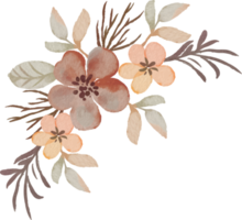 elegantes Vintage-Aquarell-Blumenarrangement png