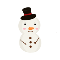 linda ilustración de muñeco de nieve png