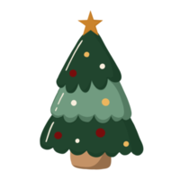 illustration de sapin de noël mignon png