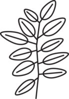 dibujo de hoja floral simple png