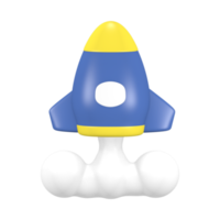 3d Rendering Cute Icons Rocket Startup Themed Motivation Champion spirit png