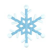 3D-Rendering niedliche Symbol Schneeflocke Winter Weihnachten png