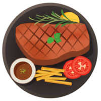 bistecca americano cibo. png