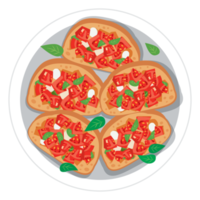 Bruschetta italienisches Essen. png