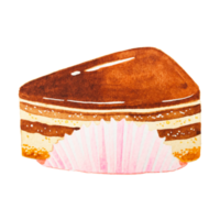 färgrik utsökt handgjort cheesecake vattenfärg png