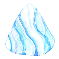 illustration aquarelle d'agate dentelle bleu cristal png