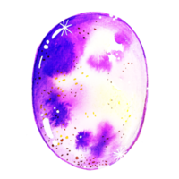 Watercolor illustration of crystal Hackmanite png