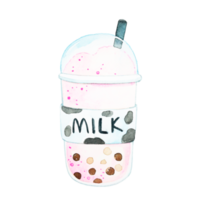 milkshakes aux fraises aquarelle png