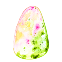 Watercolor illustration of crystal Unakite png