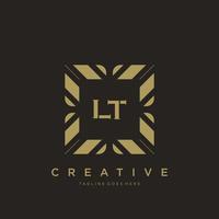 LT initial letter luxury ornament monogram logo template vector