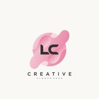 LC Initial Letter Colorful logo icon design template elements Vector