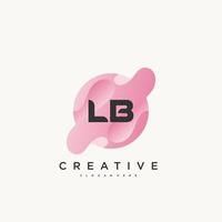 LB Initial Letter Colorful logo icon design template elements Vector